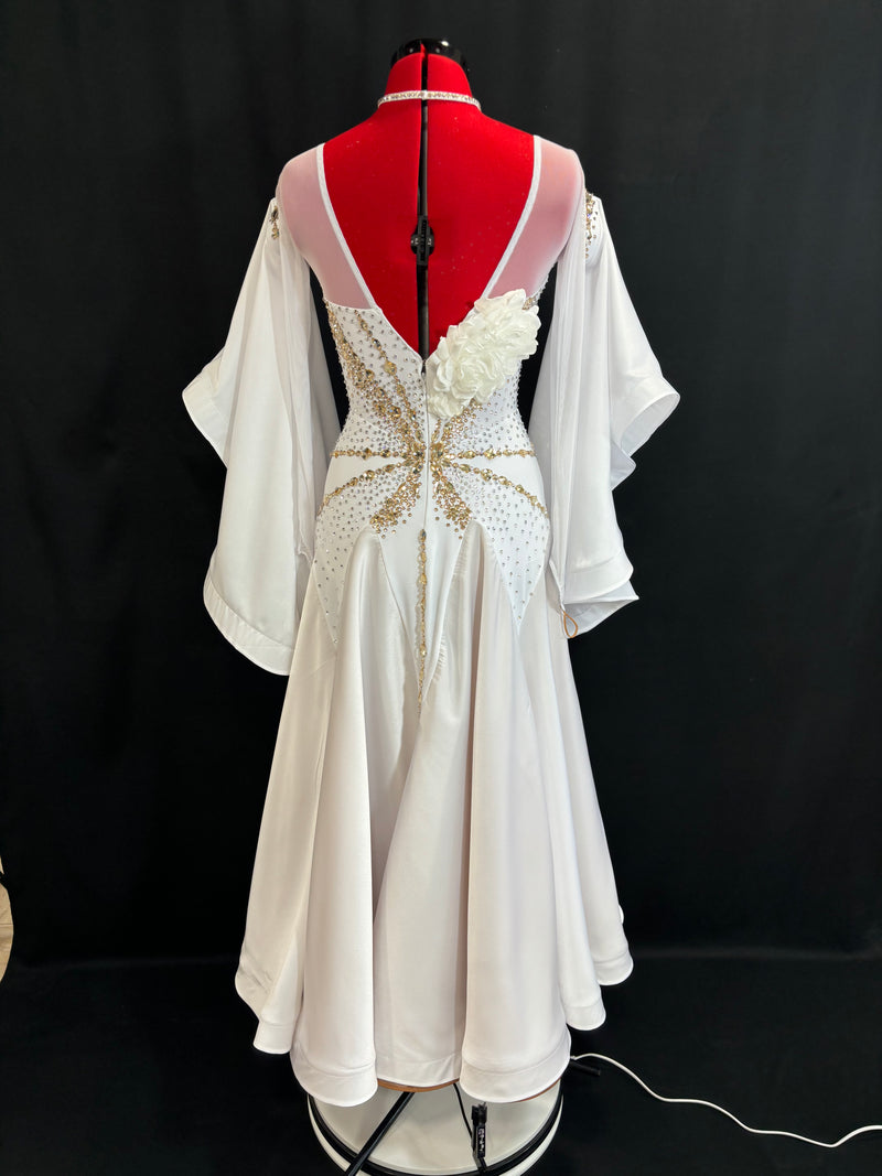 White “Rosa” Ballroom Dress SIZE M/L