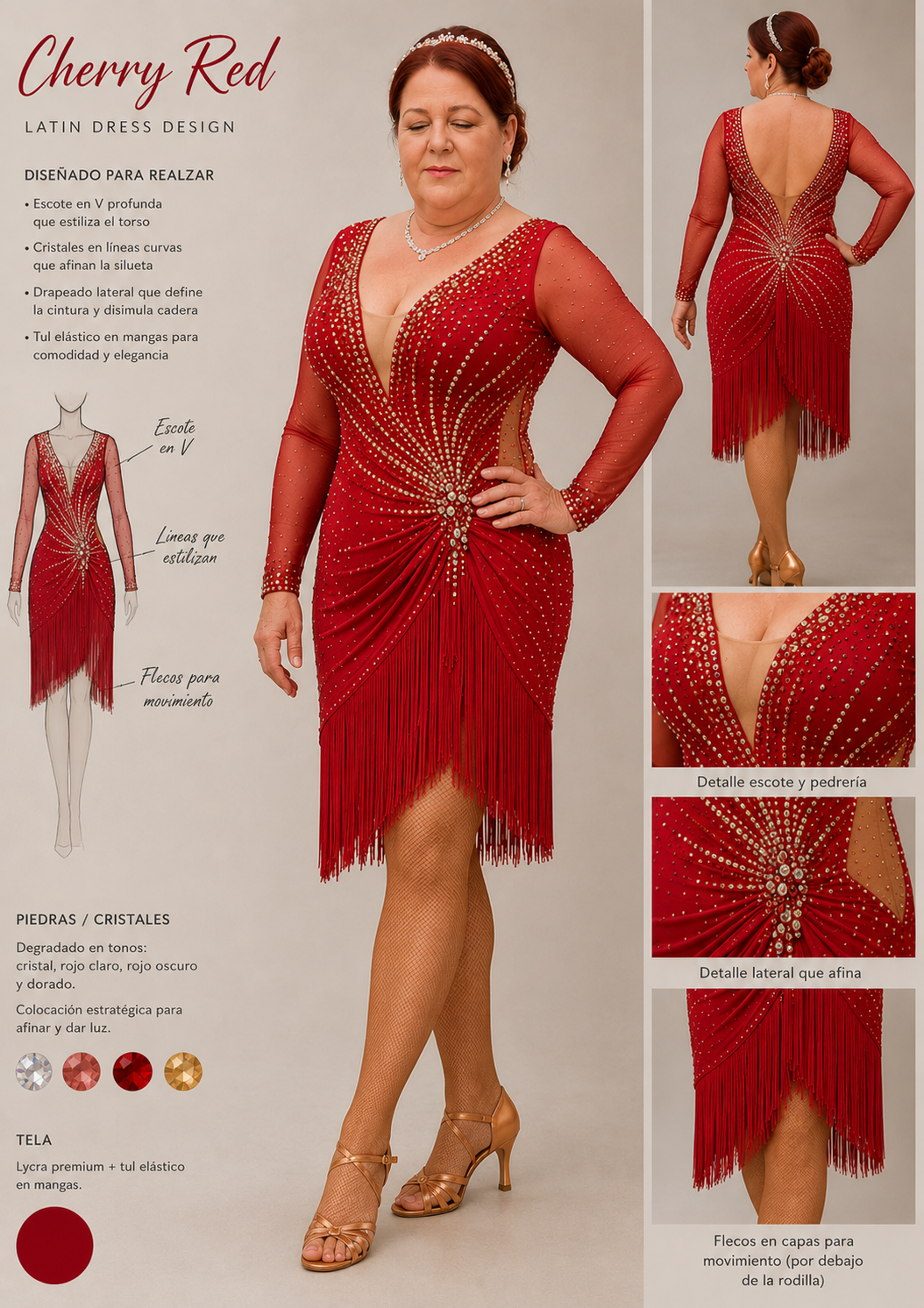 An example of a free hand-crafted dress sketch