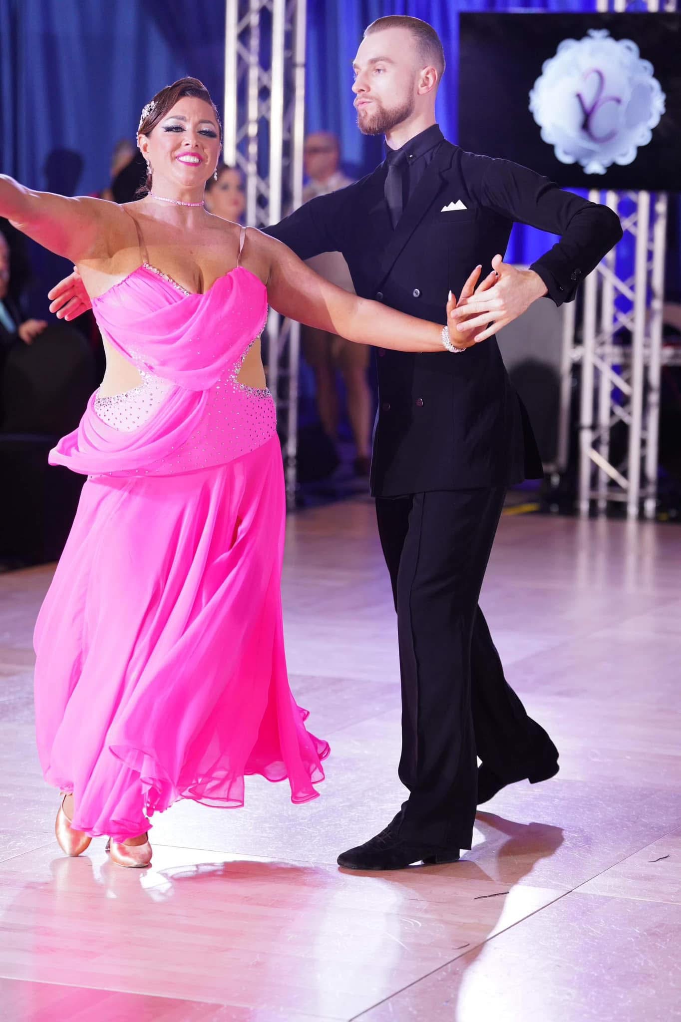 Deborah Hayes in her custom Star Dance dress
