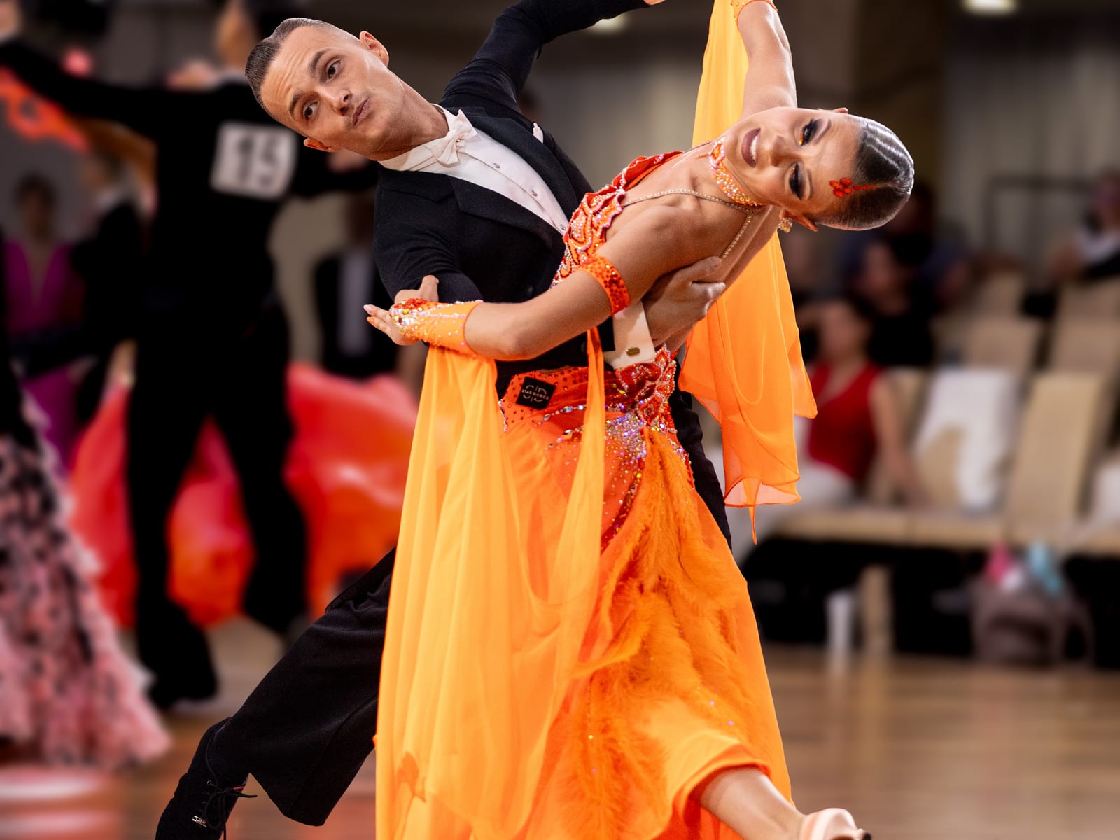 A finished dress out on the competition floor